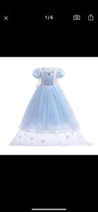 Sapphire Fairyfloss Princess Birthday Party Dress with cape - Fox Baby & Co