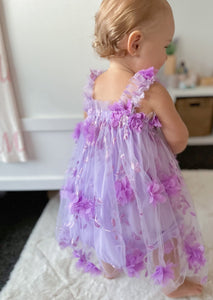 French Floral Fairy Tulle Dress - Purple - Fox Baby & Co