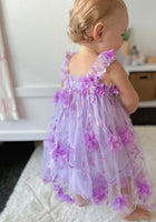 Load image into Gallery viewer, French Floral Fairy Tulle Dress - Purple - Fox Baby &amp; Co
