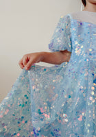 Load image into Gallery viewer, Kids girls Mermaid Luxe Sequins Tulle Dress - Blue (pre order) - Fox Baby &amp; Co
