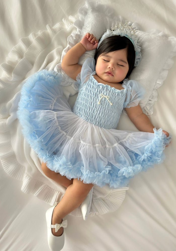 Kids little girls Ballerina Princess Tutu Dress Blue