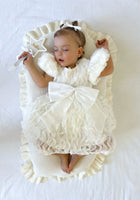 Load image into Gallery viewer, Kids little girls White Ruffle Flowergirl Luxe Party Dress (pre order) - Fox Baby &amp; Co
