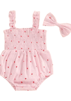 Load image into Gallery viewer, Strawberry Fields Romper &amp; Bow Headband - Fox Baby &amp; Co
