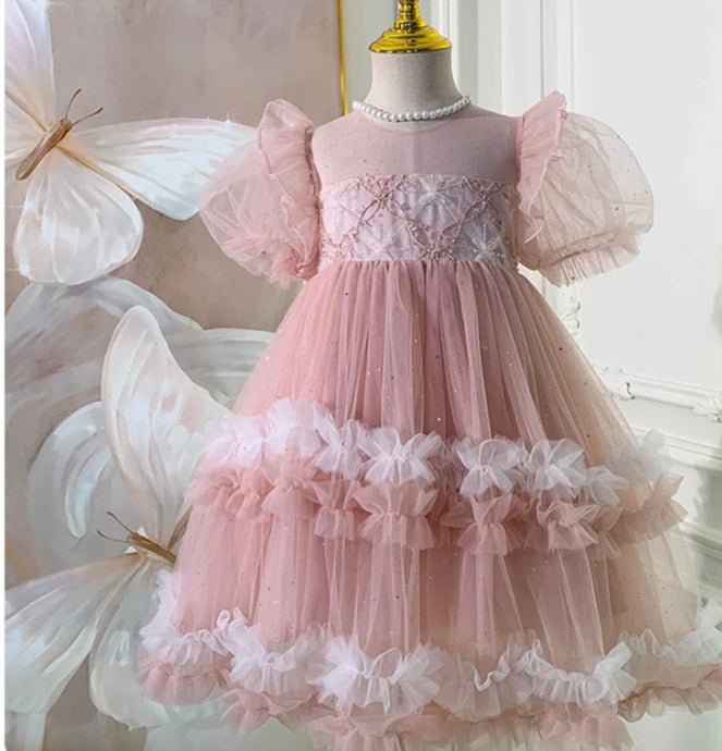 Kid little girl Fairytale Posy Birthday Tulle Dress - Fox Baby & Co