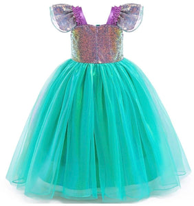 Wonderland Mermaid Princess Birthday Party Dress - Green - Fox Baby & Co