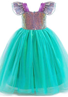 Load image into Gallery viewer, Wonderland Mermaid Princess Birthday Party Dress - Green - Fox Baby &amp; Co
