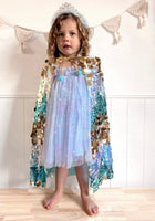 Load image into Gallery viewer, 1st Birthday Kids little girls Arabella Tulle Fairy Birthday Dress - Blue - Fox Baby &amp; Co
