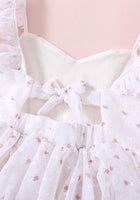 Load image into Gallery viewer, Kids little girls Rosie Floral Luxe Party Dress - White (pre order)
