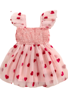 Load image into Gallery viewer, Girl Valentine Bow Big Heart Tulle Dress - Pink (pre order) - Fox Baby &amp; Co
