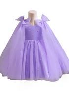 Load image into Gallery viewer, Pearl Princess Luxe Little Girls Tulle Dress - lilac - Fox Baby &amp; Co
