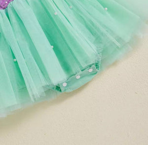 Baby Girl Ariel Mermaid Tutu Romper (pre order) - Fox Baby & Co