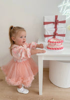 Load image into Gallery viewer, Little girl Rosie Tutu Birthday Party Long Sleeve Dress - Fox Baby &amp; Co
