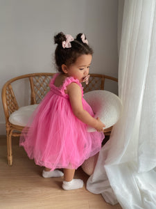 Florence Floral Birthday Tulle Dress - Pink (pre order) - Fox Baby & Co