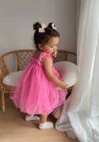 Load image into Gallery viewer, Florence Floral Birthday Tulle Dress - Pink (pre order) - Fox Baby &amp; Co
