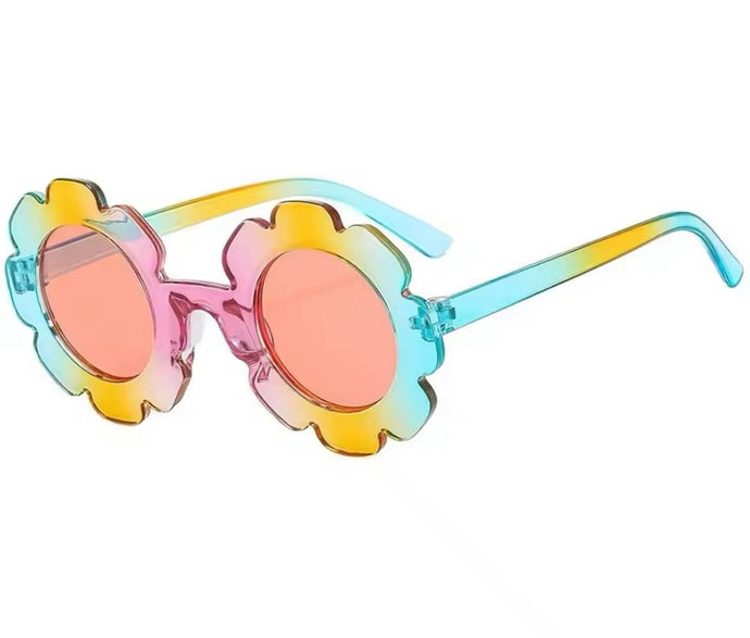 Baby Girl/ Kids Flower Sunglasses - Pink Rainbow - Fox Baby & Co