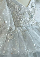 Load image into Gallery viewer, Kids girls Whimsical Sparkle Luxe Party Tulle Dress - Grey (Pre order) - Fox Baby &amp; Co
