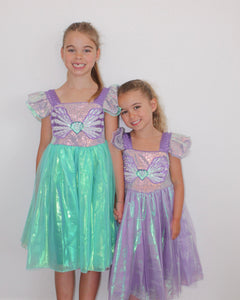 Wonderland Mermaid Princess Birthday Party Dress - Green - Fox Baby & Co