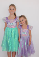 Load image into Gallery viewer, Wonderland Mermaid Princess Birthday Party Dress - Green - Fox Baby &amp; Co
