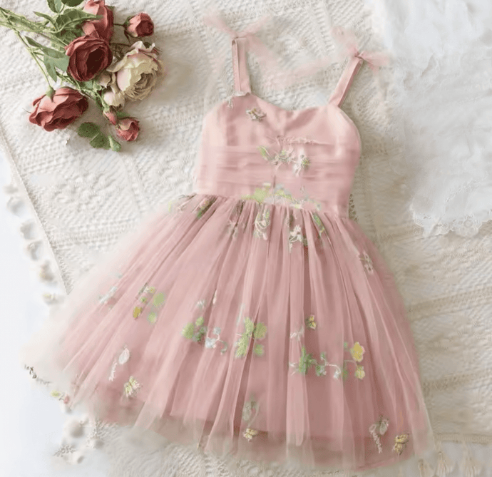 Birthday Tulle Frill Dress - Pink Floral - Fox Baby & Co