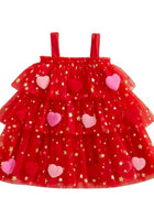 Load image into Gallery viewer, Baby Girl My Valentine Heart Tulle Dress - Red (pre order) - Fox Baby &amp; Co
