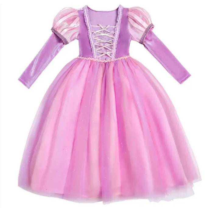 Enchanted Rapunzel Long Sleeve Princess Birthday Long Sleeve Party Dress Costume - Fox Baby & Co