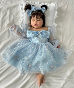 Kids girls Let it snow Luxe princess Dress - Blue (pre order) - Fox Baby & Co