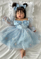 Load image into Gallery viewer, Kids girls Let it snow Luxe princess Dress - Blue (pre order) - Fox Baby &amp; Co
