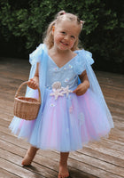 Load image into Gallery viewer, Mermaid Ocean Luxe Little Girls Tulle Dress - Blue - Fox Baby &amp; Co
