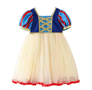 Classic Snow White Princess Birthday Party Dress Costume & Headband - Fox Baby & Co