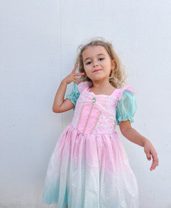 Rainbow Pastel Mermaid Princess Party Dress Costume - Fox Baby & Co