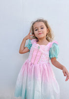 Load image into Gallery viewer, Rainbow Pastel Mermaid Princess Party Dress Costume - Fox Baby &amp; Co
