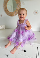 Load image into Gallery viewer, French Floral Fairy Tulle Dress - Purple - Fox Baby &amp; Co
