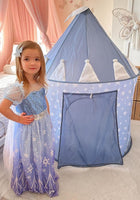 Load image into Gallery viewer, Snowflake Princess Birthday Party Dress Costume with cape - Fox Baby &amp; Co
