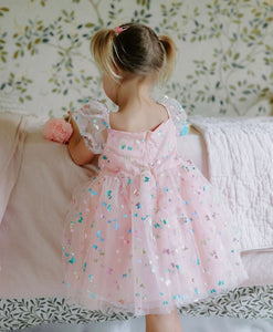 Kids girls Butterfly Shimmer Tulle Dress - Fox Baby & Co