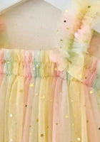 Load image into Gallery viewer, Kids little girls Arabella Tulle Fairy Birthday Dress - Lemon Rainbow - Fox Baby &amp; Co
