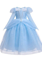 Load image into Gallery viewer, Blue Wonderland Princess Birthday Long Sleeve Party Dress Costume - Fox Baby &amp; Co

