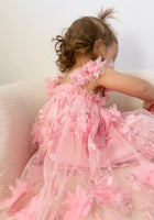 Load image into Gallery viewer, French Floral Fairy Tulle Dress - Musk Pink - Fox Baby &amp; Co
