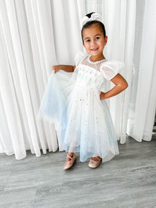 White Snow Princess Birthday Party Dress