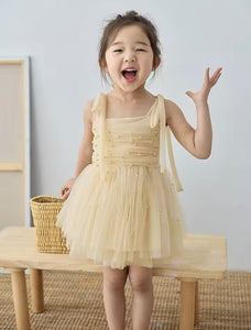 Kids little girls Ballerina Pearl Dress - Gold (limited edition) - Fox Baby & Co