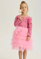 Load image into Gallery viewer, Pink Winter Wonderland Frill Tutu Long Sleeve Dress - Fox Baby &amp; Co
