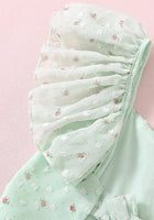 Load image into Gallery viewer, Kids little girls Rosie Floral Luxe Party Dress - Mint (pre order) - Fox Baby &amp; Co
