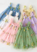 Load image into Gallery viewer, Arabella Garden Floral Tulle Birthday Dress - lemon - Fox Baby &amp; Co
