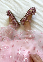Load image into Gallery viewer, Little Princess Birthday Girl Sparkle Bow Mary Jane Shoe (pre order) - Fox Baby &amp; Co
