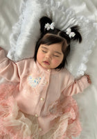 Load image into Gallery viewer, Sparkle Heart Knitted Cardigan &amp; Tulle Tutu - Pink/Peach (pre order) - Fox Baby &amp; Co
