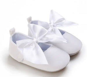 My First Baby Big Bow White Shoes - Fox Baby & Co