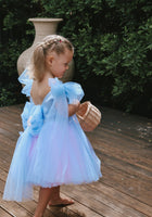 Load image into Gallery viewer, Mermaid Ocean Luxe Little Girls Tulle Dress - Blue - Fox Baby &amp; Co
