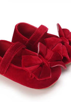 Load image into Gallery viewer, My First Baby Red Velvet Shoes (pre order) - Fox Baby &amp; Co
