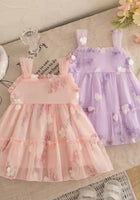 Load image into Gallery viewer, Bella Garden Floral Tulle Birthday Dress - lilac - Fox Baby &amp; Co
