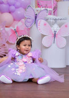 Load image into Gallery viewer, Iris Butterfly Luxe Little Girls Tulle Dress - Lilac - Fox Baby &amp; Co
