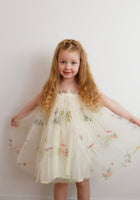 Load image into Gallery viewer, Arabella Garden Floral Tulle Birthday Dress - lemon - Fox Baby &amp; Co
